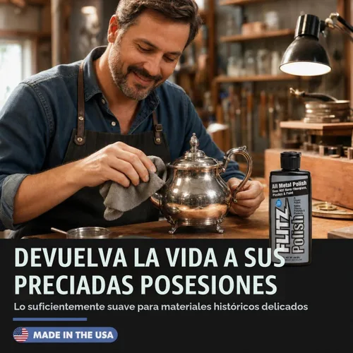 Vista 7 de Líquido Flitz para pulir metal, plástico y fibra de vidrio, Verde