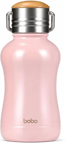 Vista 21 de YOHKOH Mini Botella de Agua Aislada al Vacío Con Tapa de Bambú - Botella de Agua Térmica de Acero Inoxidable para Mujeres, Niñas, Niños, Botella