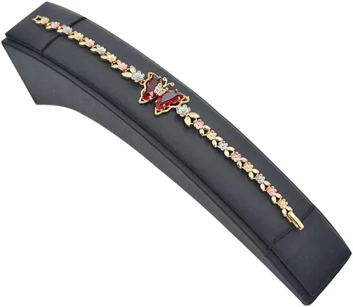 Vista 3 de Giffor Pulsera para mujer, pulsera de 7.1in, joyería laminada, 14 quilates, Circonita cúbica