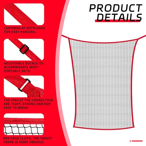 Vista 3 de Simgoing Accesorio extensor de red de golf para práctica de golf para 7 o 10 pies, redes de golf, béisbol, sóftbol, alto impacto, astillado