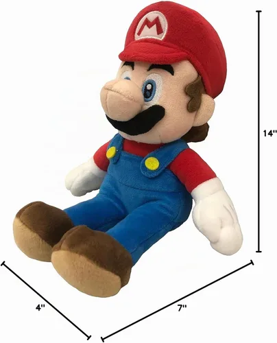 Vista 3 de Little Buddy 1583 Super Mario All Star Collection 1583 - Mario - Peluche mediano de peluche, 14 pulgadas, multicolor