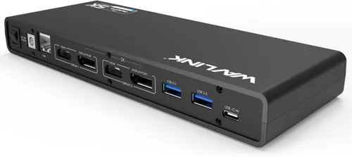 Vista 9 de Estación de acoplamiento WAVLINK Displaylink Dual 4K @60Hz Monitor para Mac, Windows Universal For USB 3.0/USB-C Laptop, 2 HDMI/DP, Gigabit