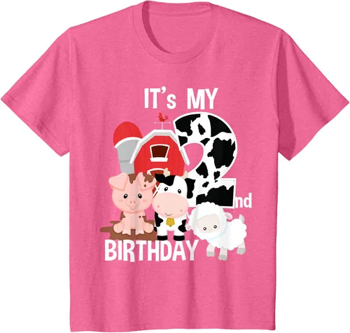 Vista 39 de Camiseta para fiesta de 2 años con texto en inglés "It's My 2nd Birthday", Negro