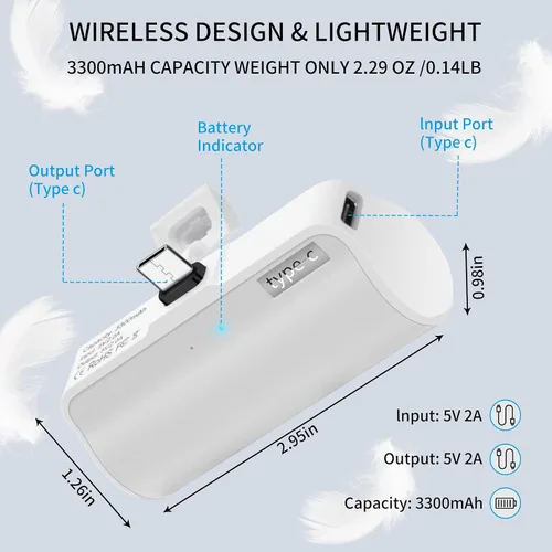 Vista 4 de Battery Pack for Quest 2,3300mAh Battery Pack Compatible with Meta Quest 2,Ultra Compact & Lightweight,Extra 1.5 Hours Play Time