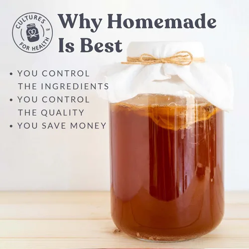 Vista 3 de Cultures for Health SCOBY - Iniciador de kombucha orgánico certificado Cultivo de reliquia para lotes ilimitados Scoby deshidratado estable