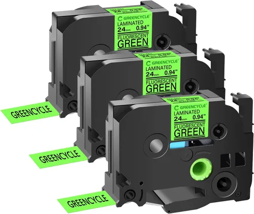 Vista 17 de GREENCYCLE Compatible para cinta de etiqueta Brother P-Touch TZe-111 TZe-211 TZe-315 6mm 0.23" laminada TZe TZ 1/4 pulgada negra sobre claro/blanco