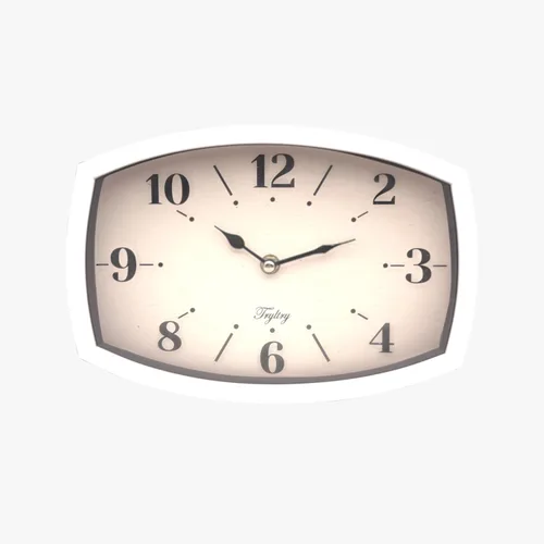 Vista 8 de Reloj de pared pequeño Silencioso Retro Rectangular Reloj Negro Rectángulo Relojes de pared de metal con pilas estilo antiguo de diseño