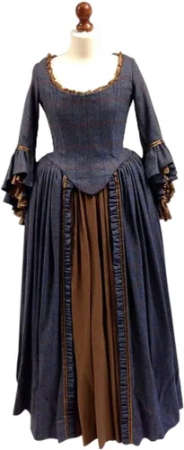 Vista 2 de Disfraz de Outlander Scottish Highland Claire Randall Fraser, vestido vintage para cosplay