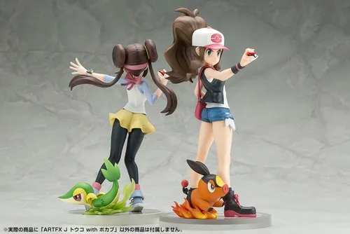 Vista 6 de Kotobukiya Pokemon: Estatua de Hilda y Tepig Artfx J