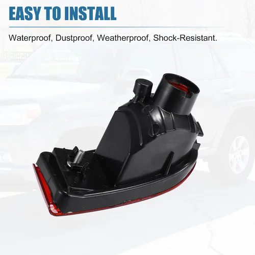 Vista 6 de uxcell Lámpara de luz reflectora de parachoques lateral trasero derecho para Toyota 4Runner 2003-2005 rojo