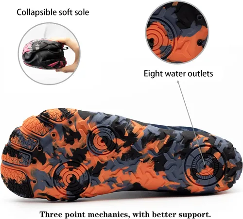 Vista 5 de Zapatos de agua para hombre y mujer, secado rápido, descalzos, para playa, Brook, atléticos, deportivos, para navegar, surf, senderismo, yoga, uso