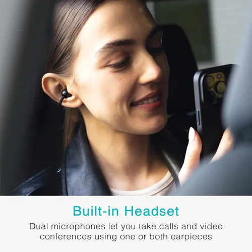 Vista 9 de MEE audio Pebbles Air Open Ear True Wireless - Auriculares Bluetooth 5.3 ligeros con micrófono y reducción de ruido de llamadas para gimnasio