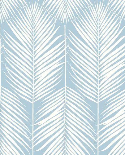 Vista 7 de NextWall Palm Silhouette Coastal Papel Tapiz Despegar y Pegar (Verde Pastel)
