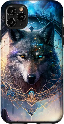 Vista 13 de Wolf Mystical Surreal Fantasy Funda para iPhone 17