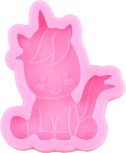 Vista 8 de Moldes de silicona con diseño de unicornios arcoíris, orejas de cuerno, moldes de fondant para decoración de pasteles, decoración de cupcakes