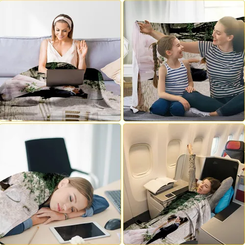 Vista 6 de EAQ Manta personalizada con collage de imágenes, es una manta personalizada para niños, adultos, familia, recuerdo, regalo
