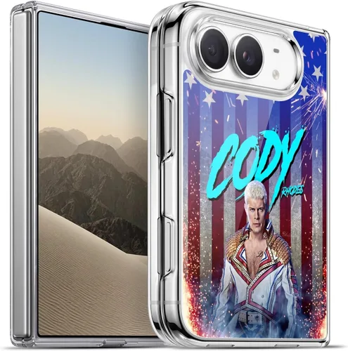 Vista 55 de Head Case Designs Funda de gel suave con licencia oficial de la WWE American Nightmare Flag Cody Rhodes Graphics compatible con Apple iPhone 7