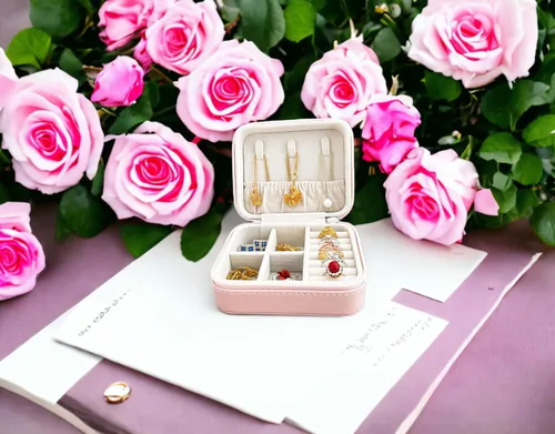 Vista 5 de Joyero de regalos para mujeres mayores, regalos para mujeres mayores, regalos para madre, tía, abuela (estilo rosa rosa)