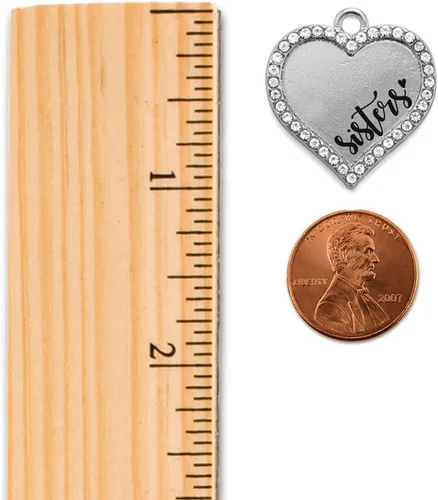 Vista 2 de Inspired Silver - Abalorio de corazón abierto de plata para pulsera con circonita cúbica