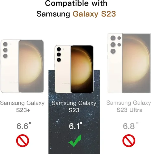 Vista 2 de Protector de pantalla de privacidad de vidrio templado para Samsung Galaxy S23 de 6.1 pulgadas, compatible con huellas dactilares, resistente a