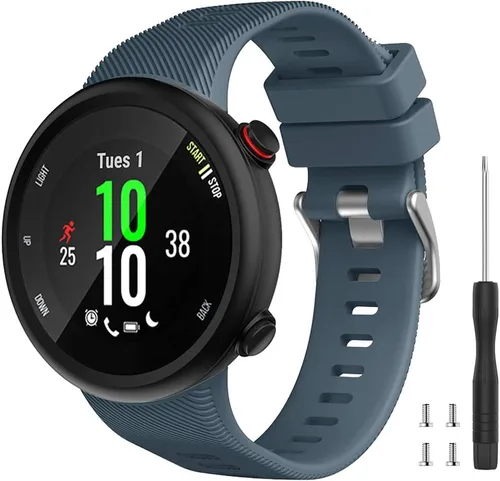 Vista 11 de Compatible con la correa Garmin Forerunner 45S, correa de repuesto deportiva de silicona suave, pulsera de fitness para Garmin Forerunner 45S