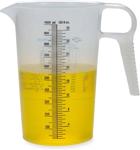 Vista 13 de Jarra de medición de 1 taza de 8 onzas con práctica tabla de conversión – Grado alimenticio – Ideal para cocinar, aficiones en el hogar, acuarios