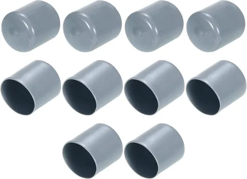 Vista 40 de uxcell 10 tapas de goma para extremos de 0.591 in de identificación, tapa de extremo redondo, protectores de rosca de tornillo, color negro
