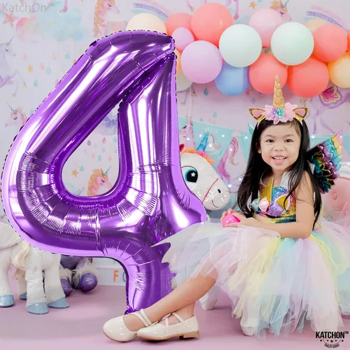 Vista 269 de KatchOn Globo negro del número 1 de 40 pulgadas, globo de feliz cumpleaños Large Mylar Number One Balloon for 1st Birthday Decorations, Foil