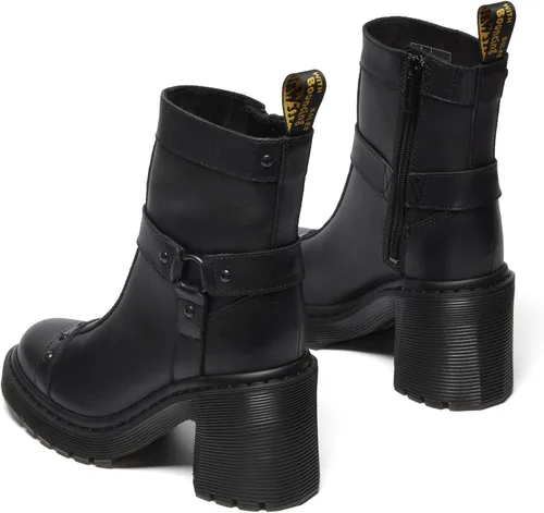 Vista 4 de Dr. Martens Botas Chelsea de cuero con tacón acampanado y arnés Spence para mujer