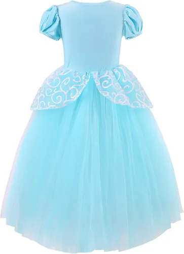 Vista 2 de Ohlover Disfraz de princesa para niñas disfraz de fiesta de Navidad con accesorios