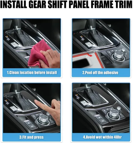 Vista 6 de X AUTOHAUX Cubierta del marco de la palanca de cambios para Mazda CX-5 CX5 Coche, Protector decorativo interior, Set