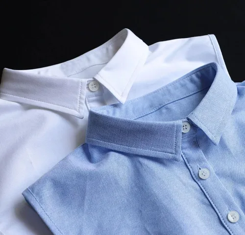 Vista 3 de Muaquta Cuello Falso Clásico de Color Sólido Cuello Dickey Desmontable Media Camisa Blusa Cuello Falso Top para Conjuntos de Mujeres Hombres