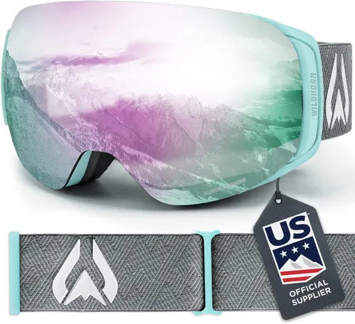 Vista 18 de Wildhorn Roca - Gafas de esquí para hombres y mujeres con protección antiempañamiento/arañazos 100% UV - Lente magnética - Gafas de nieve