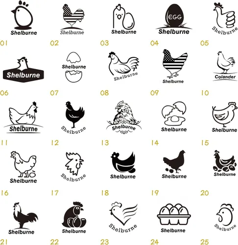 Vista 4 de Sellos de huevos para huevos frescos, Sello de huevo de pollo personalizado, Sellos de huevos personalizados, Sellos de huevos para huevos frescos