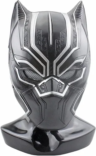 Vista 2 de Máscara de pantera de superhéroe, máscara de Halloween, baile de máscaras, accesorios de disfraz de látex suave para casco