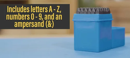 Vista 2 de 0.059 in 1/16" 36 piezas de acero alfabeto/letra y número de sellos de metal marcado herramienta de joyería