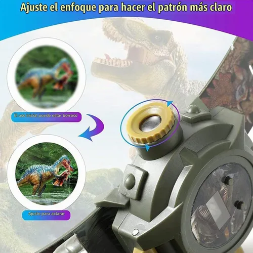 Vista 4 de RAYCHY Reloj Dinosaurio Linterna Proyector Juguetes Patrón Animal Antorcha Juguetes Educativos Regalo