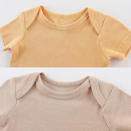 Vista 51 de Body de manga corta para bebé recién nacido, ropa de algodón de una pieza, 5 unidades, 0-12 meses