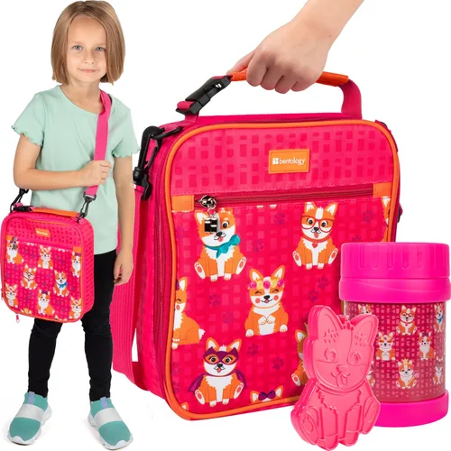 Vista 11 de Bentology Bolsa de almuerzo aislada para niños y tarro de comida de 13 Negro