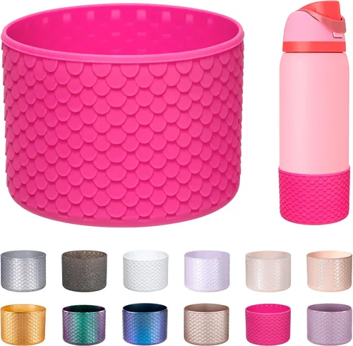 Vista 21 de Funda de Silicona para Botella de Agua Owala de 24oz, Manga Protectora Antideslizante Brillante para Botella de Agua Owala que Protege las Botellas