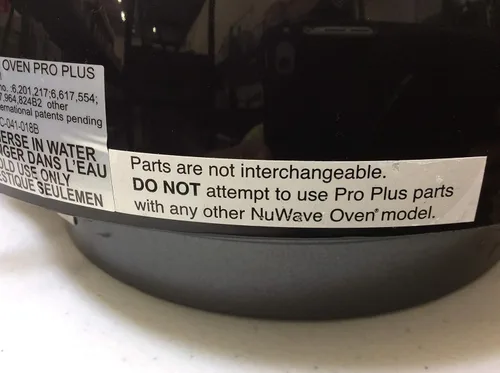 Vista 6 de NUWAVE Cabezal eléctrico negro para el modelo Nuwave Oven Pro Plus - Pieza genuina hecha por
