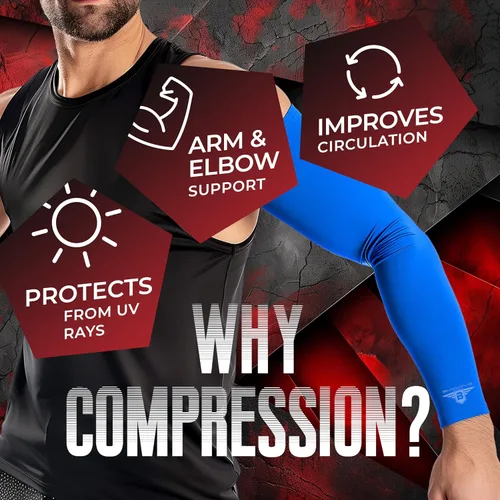 Vista 2 de Bucwild Sports Compression Arm Sleeves Youth & Adult Sizes Sleeves For Volleyball, Baseball, Basketball, Golf & Tennis