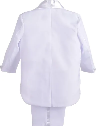 Vista 2 de Lito Angels Conjunto clásico de esmoquin con cola para bebé niño 5 piezas 039