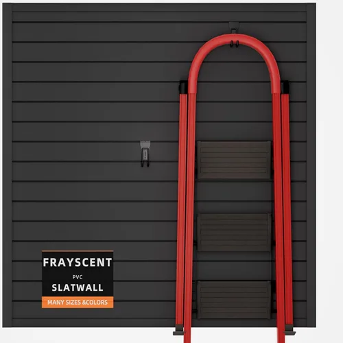 Vista 21 de Panel Slatwall para Garaje - Sistemas de Almacenamiento de Pared Ranurada con 26 Accesorios Slatwall, Paneles de Pared Ranurada de PVC Negro