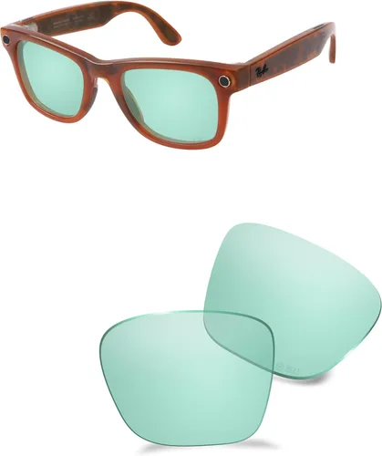 Vista 30 de ANSI Z87.1 Replacement Lens for Ray-Ban Meta Wayfarer Gen1&2&3 Al Glasses Negro ónice