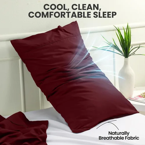 Vista 6 de Utopia Bedding Fundas de almohada Queen – Paquete de 2 – Cierre de sobre – Tela de microfibra cepillada suave – Fundas de almohada resistentes al