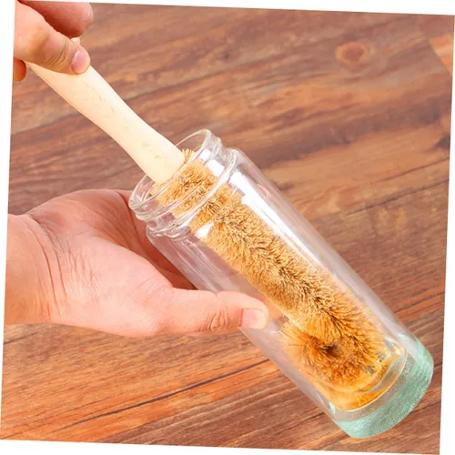 Vista 8 de Healifty 2pcs botella taza de fibra de coco limpieza mango largo botella cepillo especial diseño
