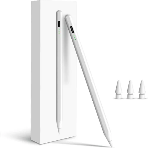 Vista 14 de Lápiz para Apple iPad A16 10ª Generación, Lápiz capacitivo de carga rápida para iPad A16/11-6ª gen 2025-2018, Air 11"/13" M3/M2/5ª-3ª, Pro