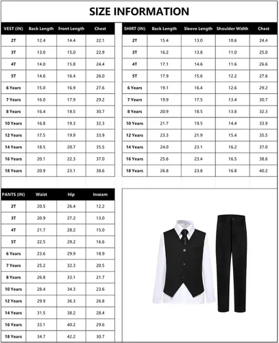 Vista 2 de Conjunto de chaleco para niños, trajes formales, trajes de boda, ropa de vestir