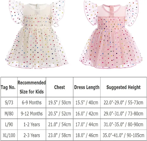 Vista 7 de Toddler Baby Girls Confetti Birthday Dress Shiny Tulle Princess Cake Smash Photo Shoot Outfit